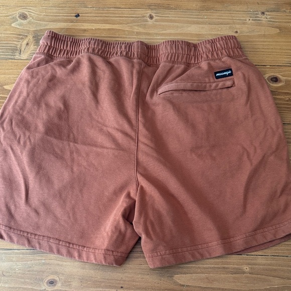 Men's Athletic Shorts in Rust with White Drawstring - Picture 6 of 11